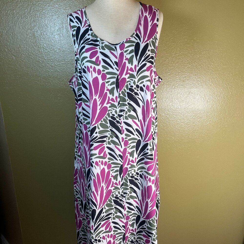 Chico Zenergy UPF Floral Sleeveless Dress size 3